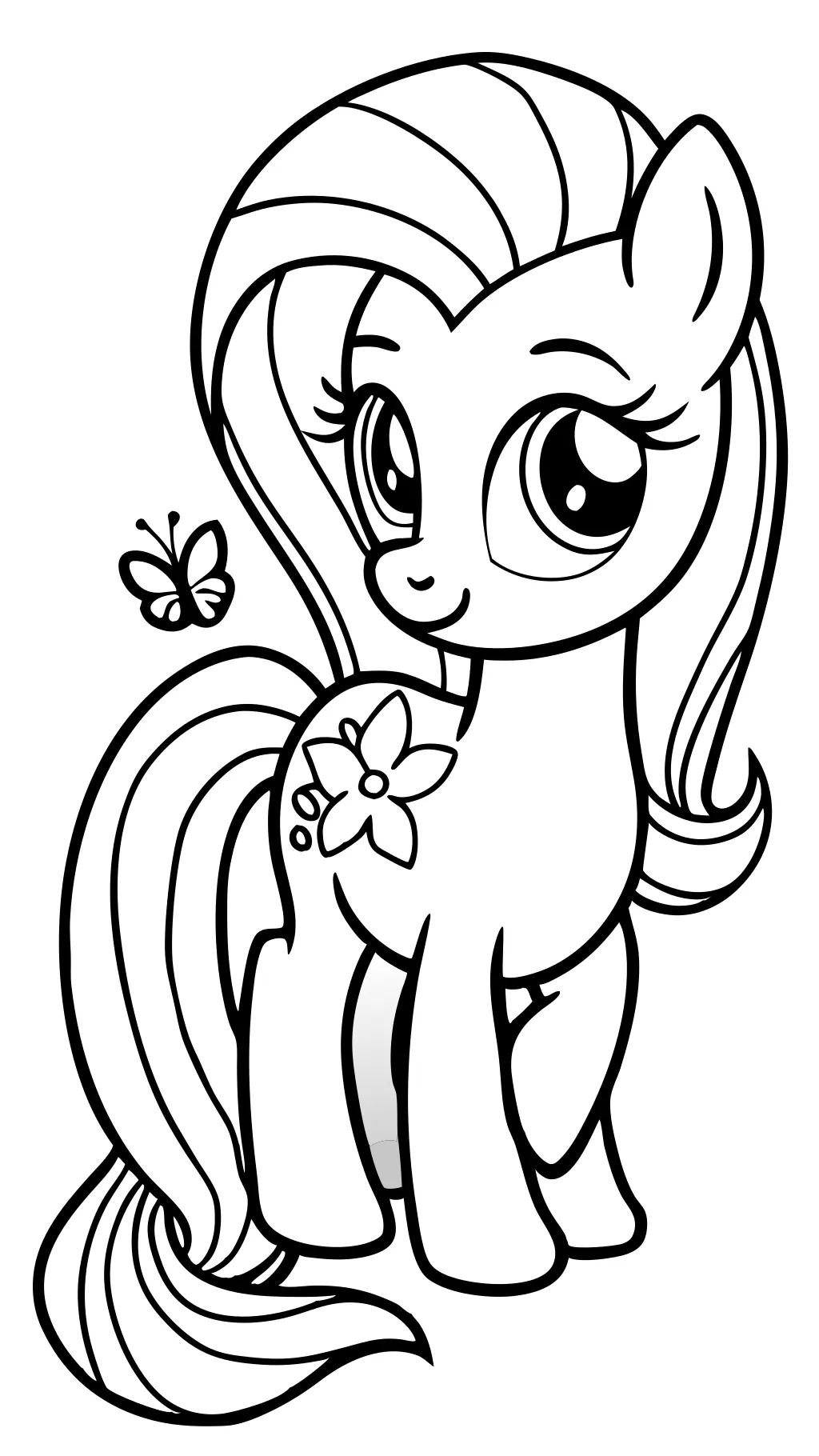 coloring pages of fluttershy